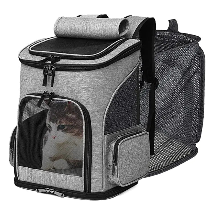 Portable Expandable Pet Backpack for Cats and Dogs