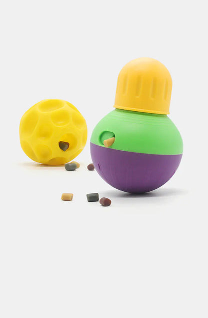Starmark Treat Dispensing Wobble Ball for Dogs